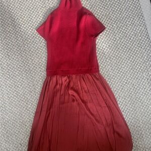 Anthropologie Deep Red Knit Sweater